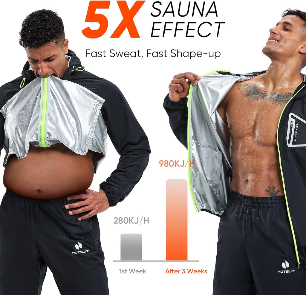 Sauna Suit Men anti Rip Boxing Sweat Suits Exercise Workout Jacket